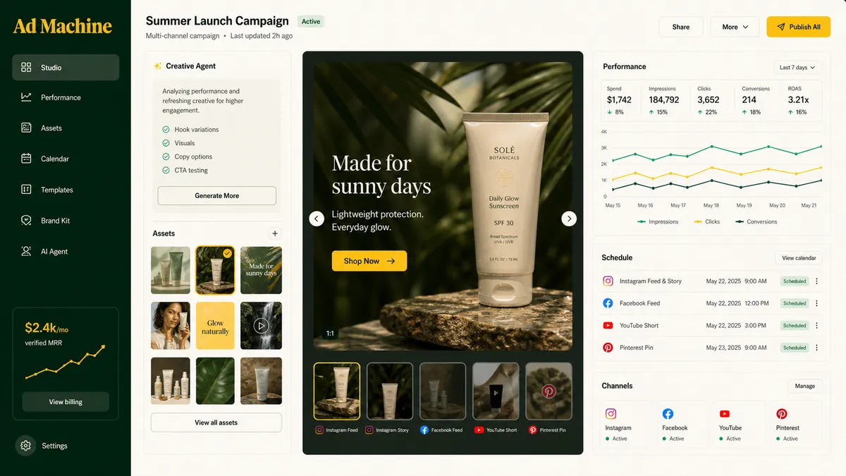 Ad Machine application overview