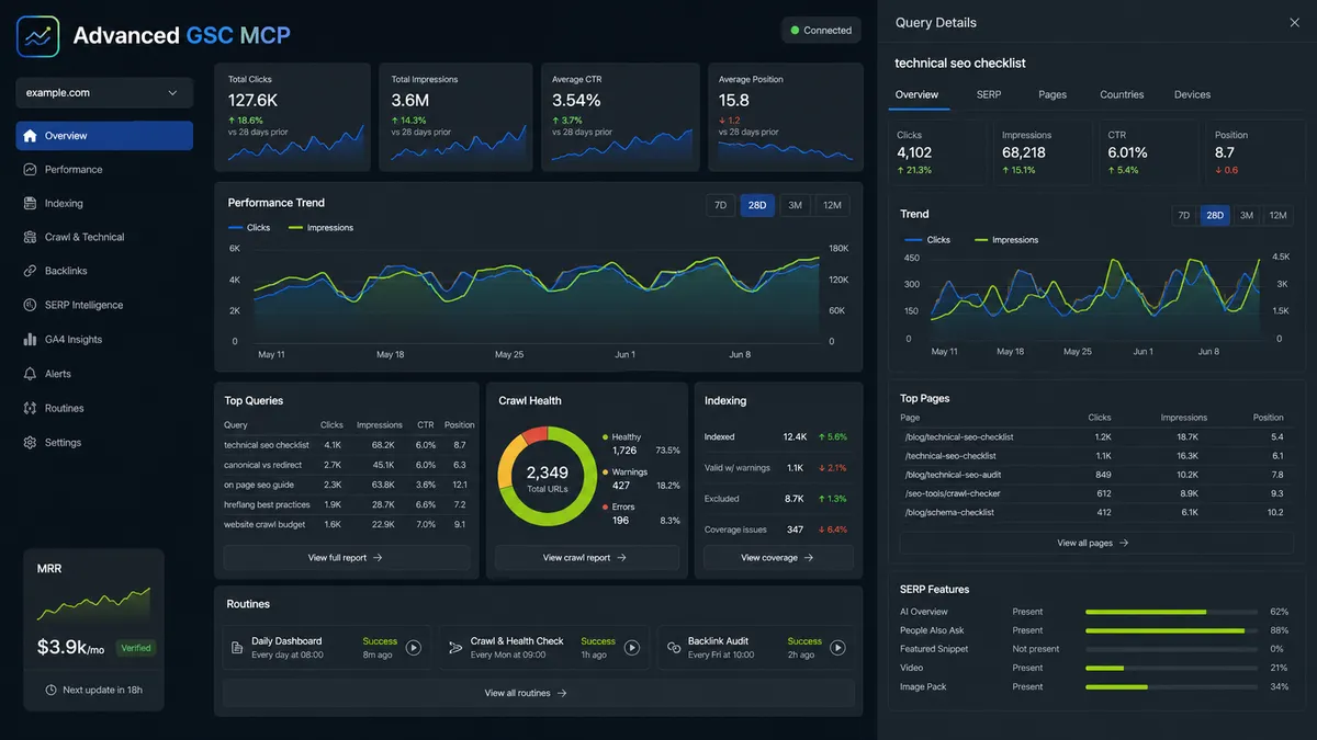 Advanced GSC MCP application overview