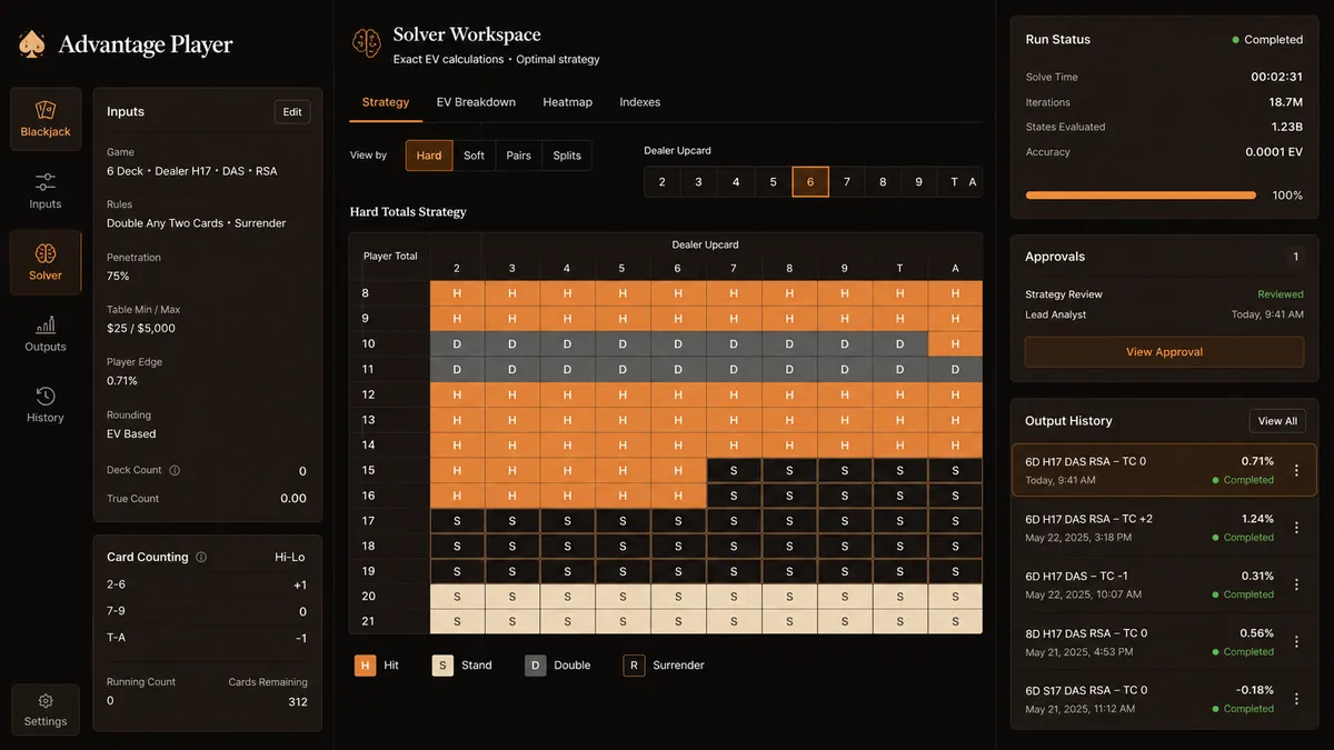 Advantage Player application overview