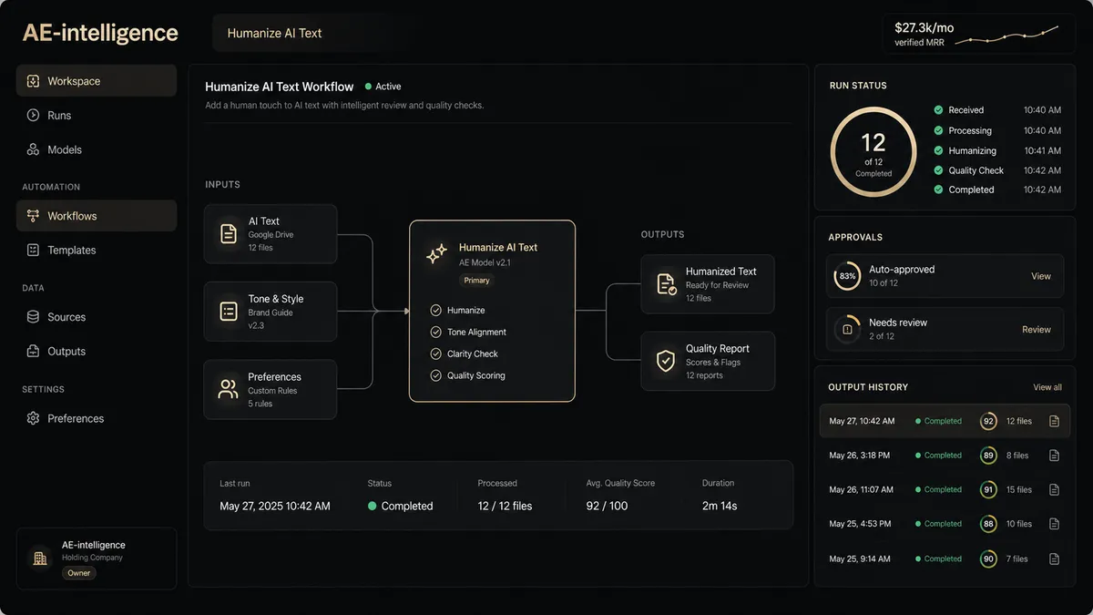 AE-intelligence application overview