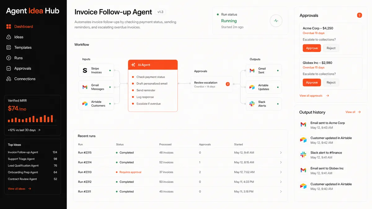 Agent Idea Hub application overview
