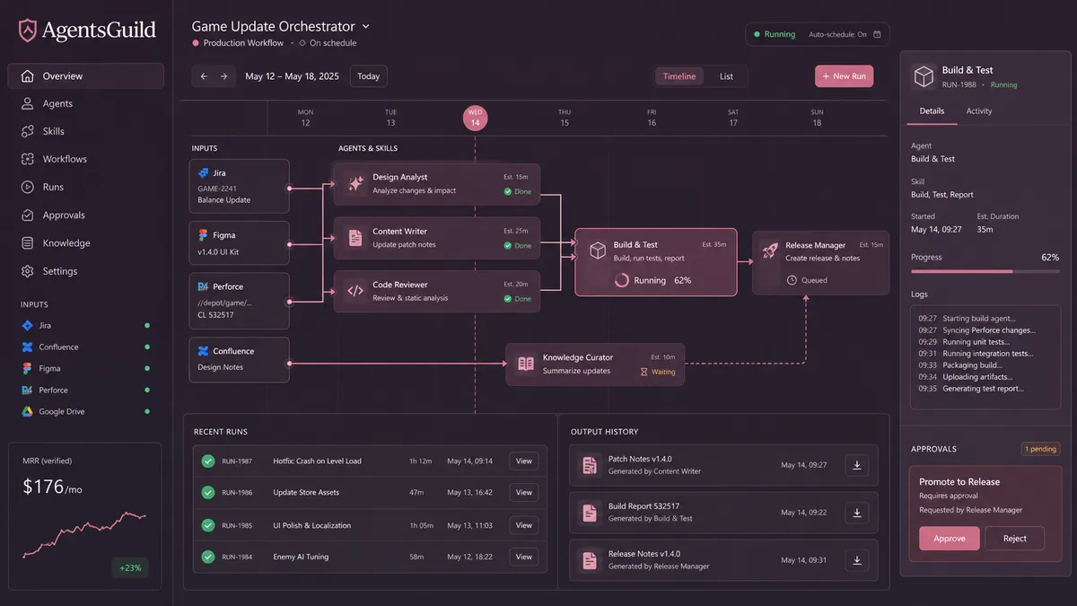 AgentsGuild application overview