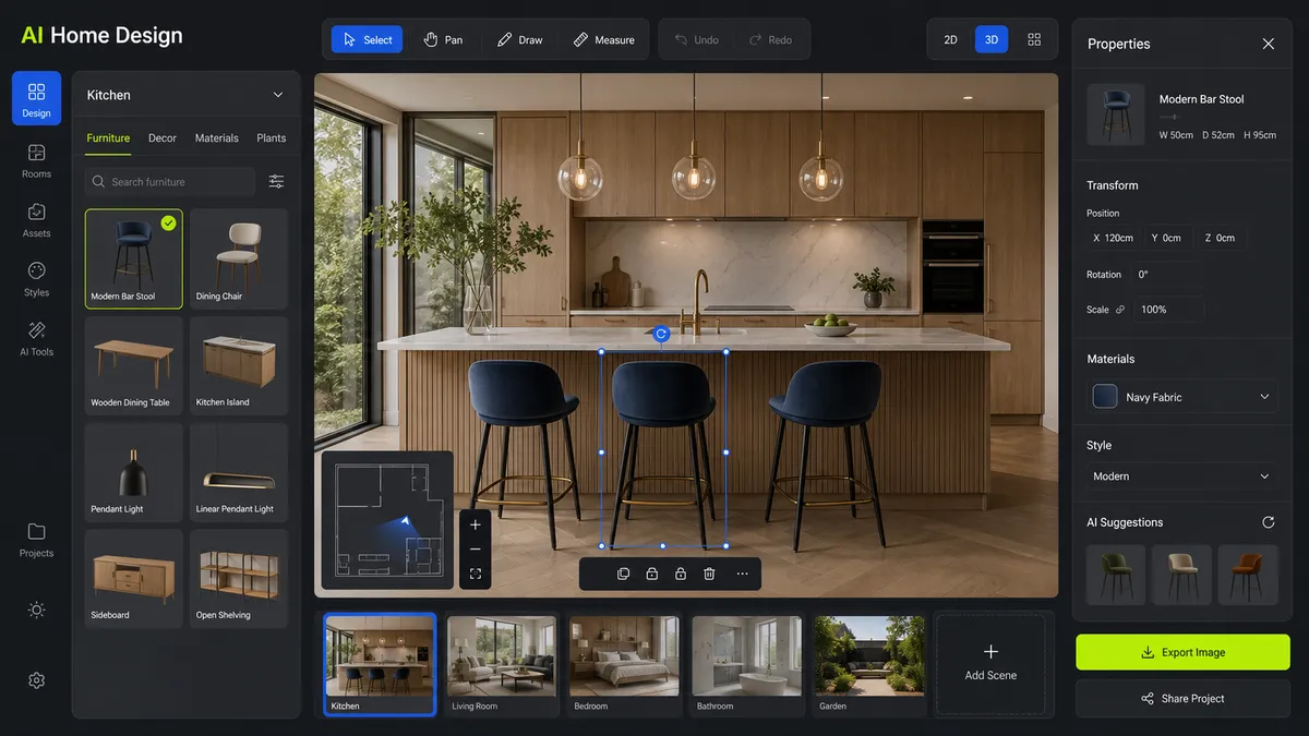 AI Home Design application overview