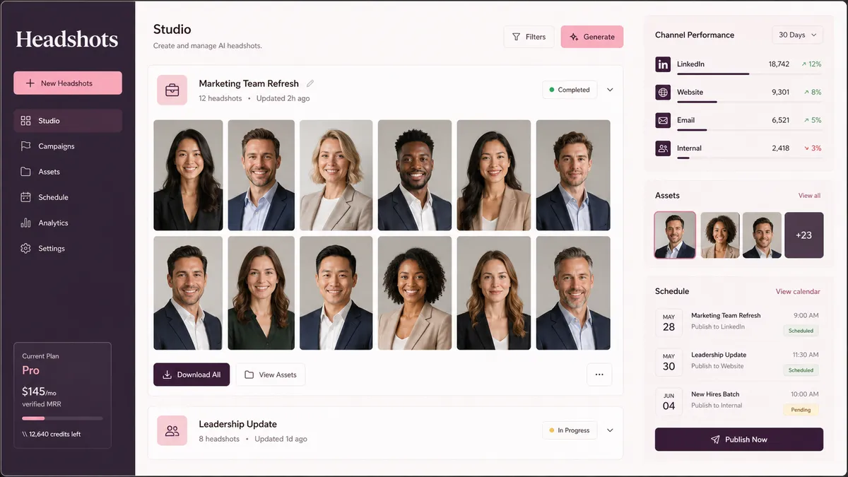 Headshots application overview