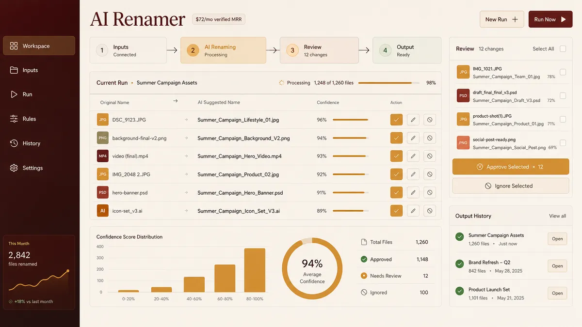AI Renamer application overview