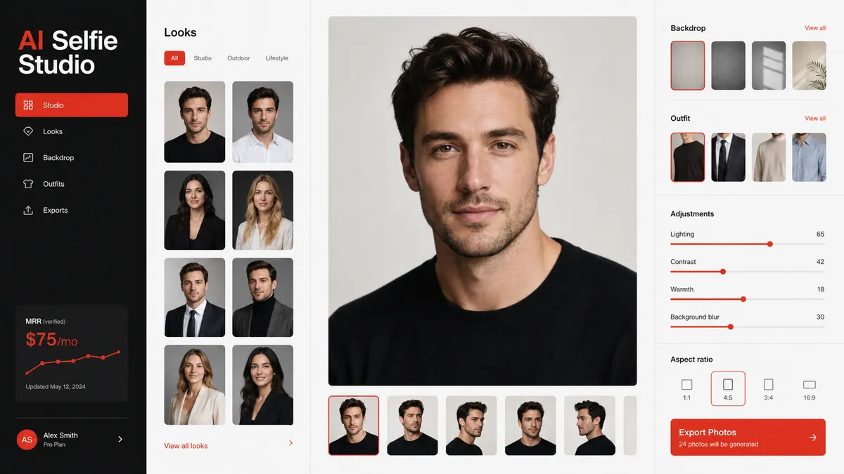 AI Selfie Studio application overview