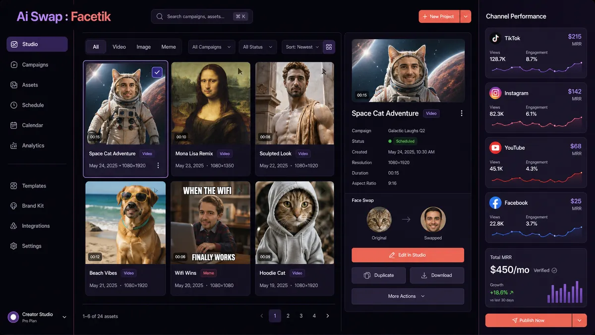 Ai Swap : Facetik application overview