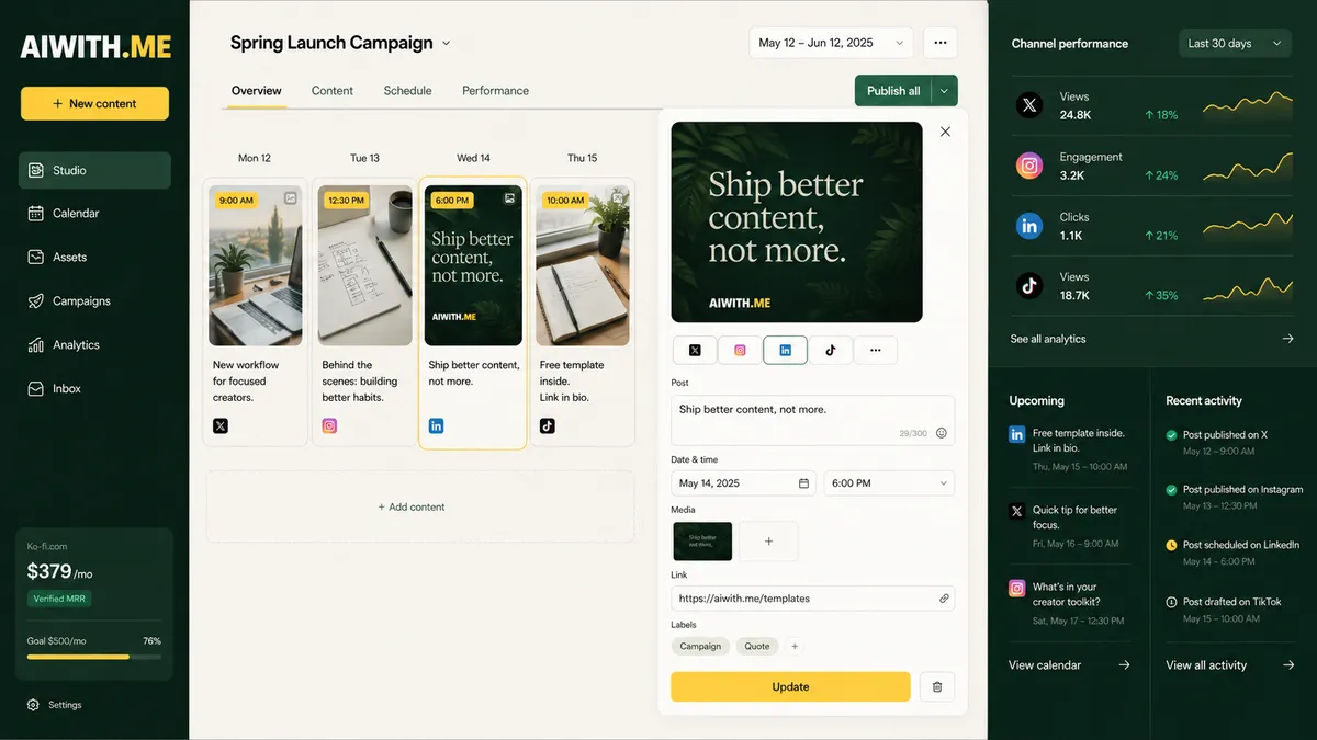 AIWITH.ME application overview