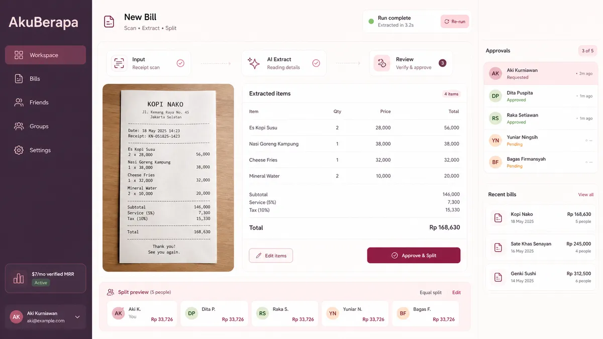 AkuBerapa application overview