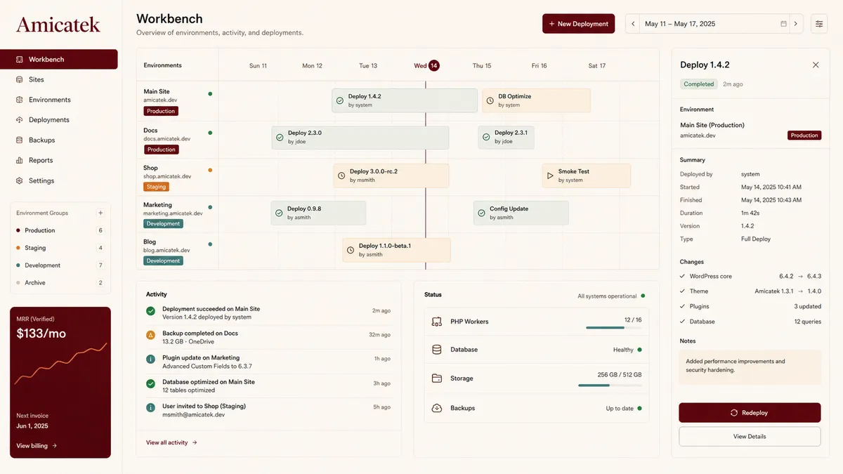 Amicatek application overview