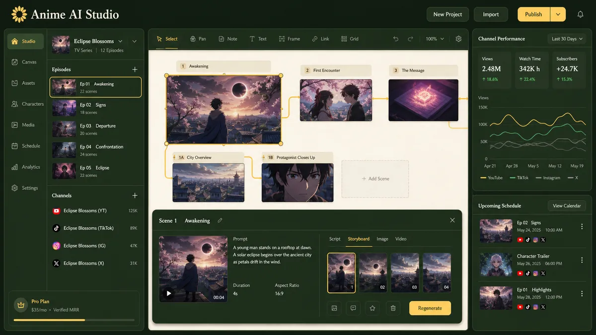 Anime AI Studio application overview