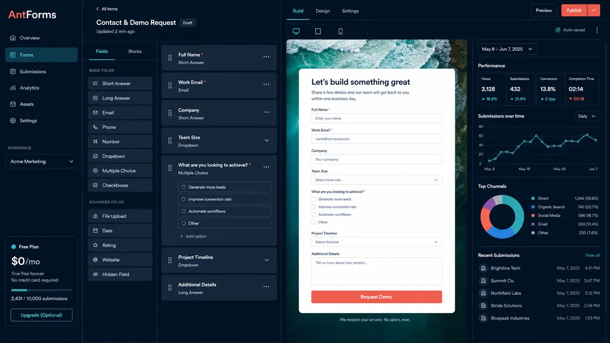 AntForms application overview