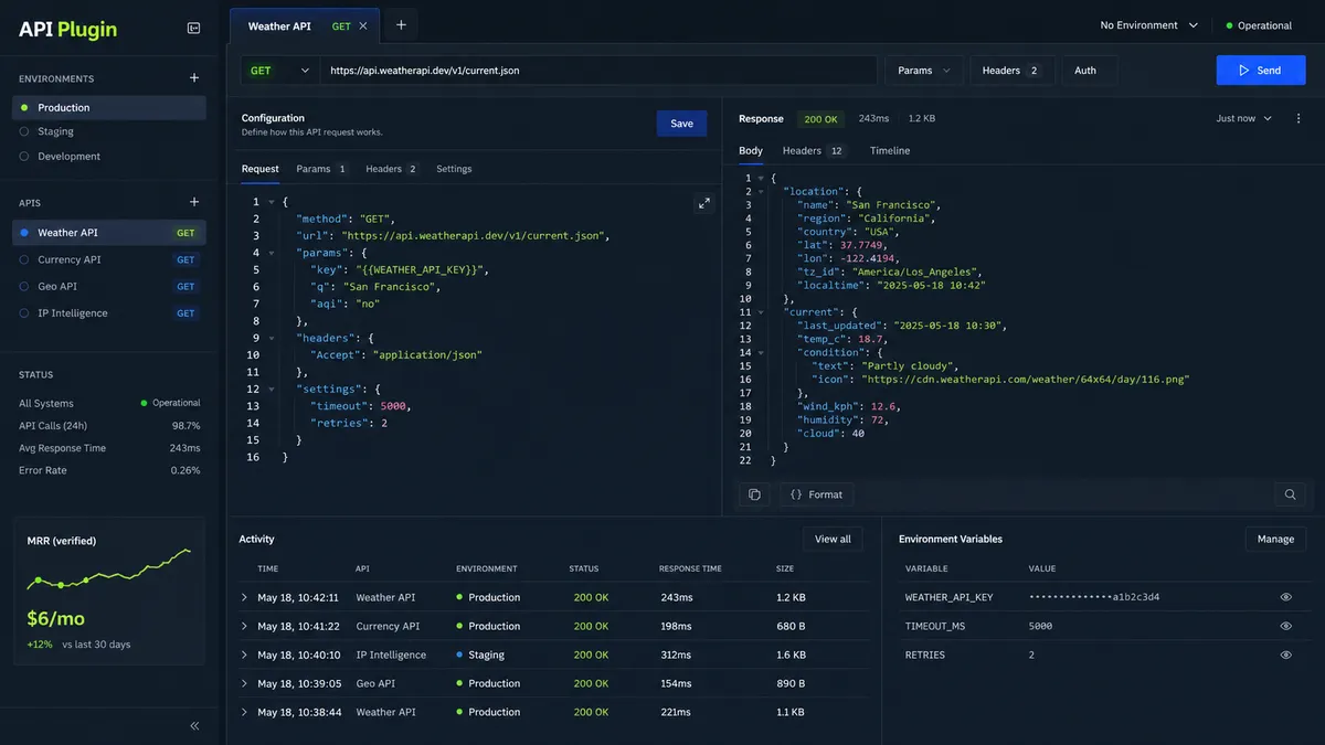 API Plugin application overview
