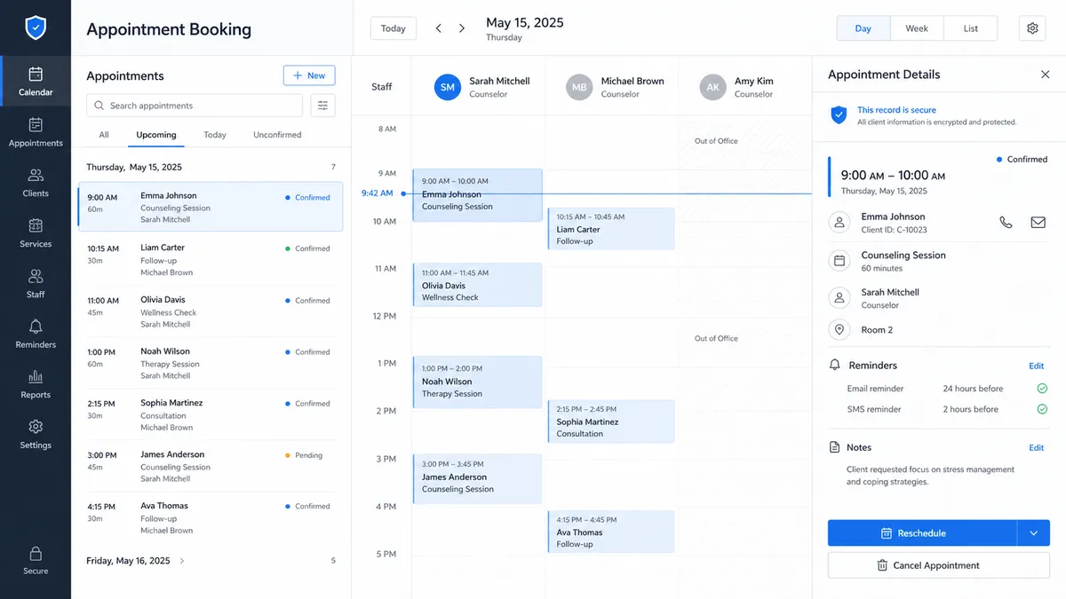 Appointment Booking application overview