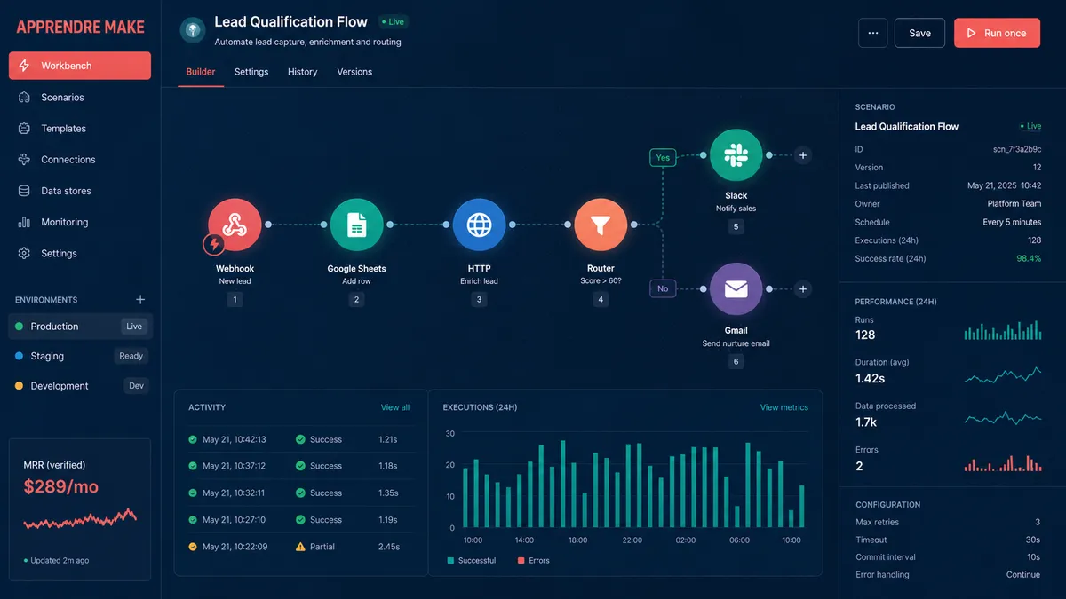 APPRENDRE MAKE application overview