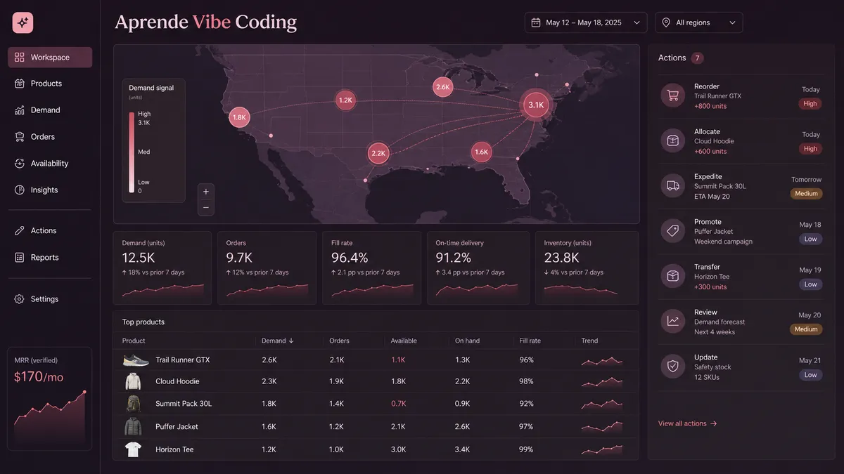 Aprende Vibe Coding application overview