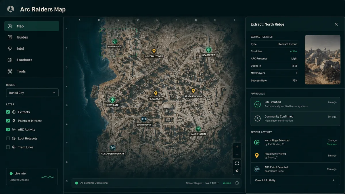 Arc Raiders Map application overview