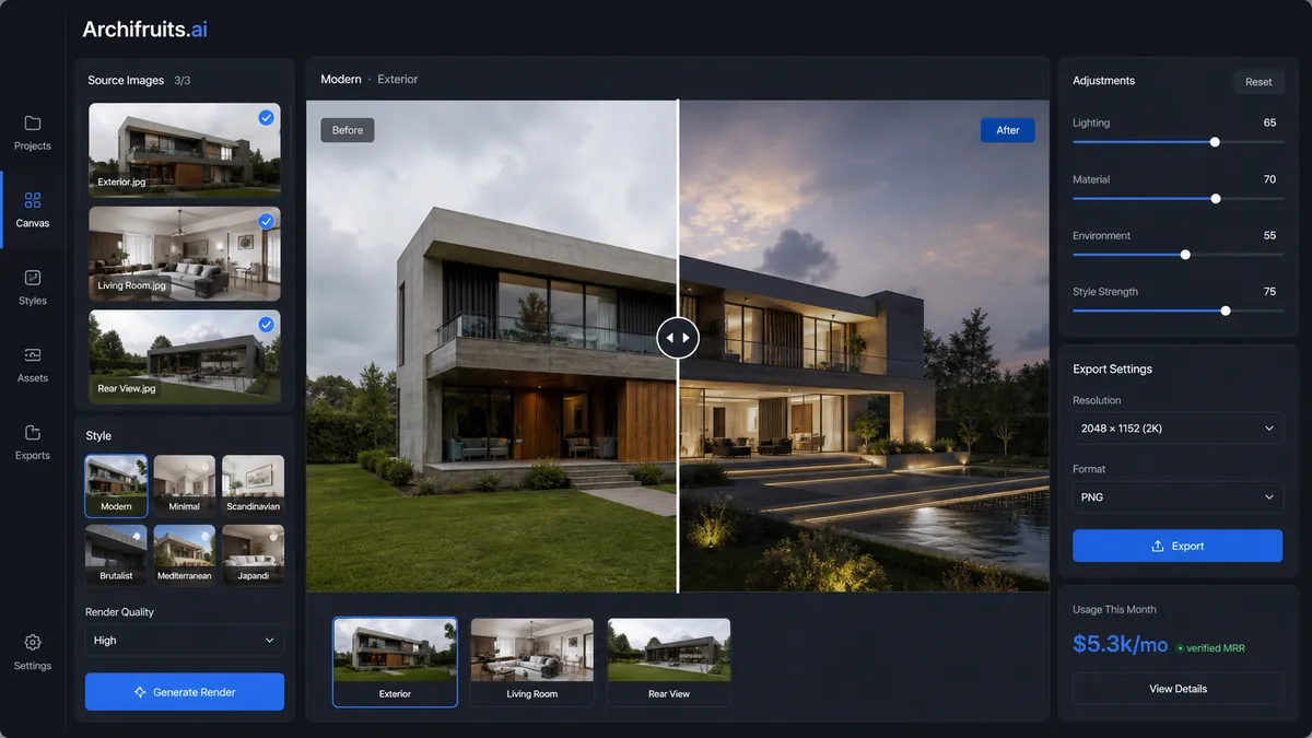 Archifruits.ai application overview