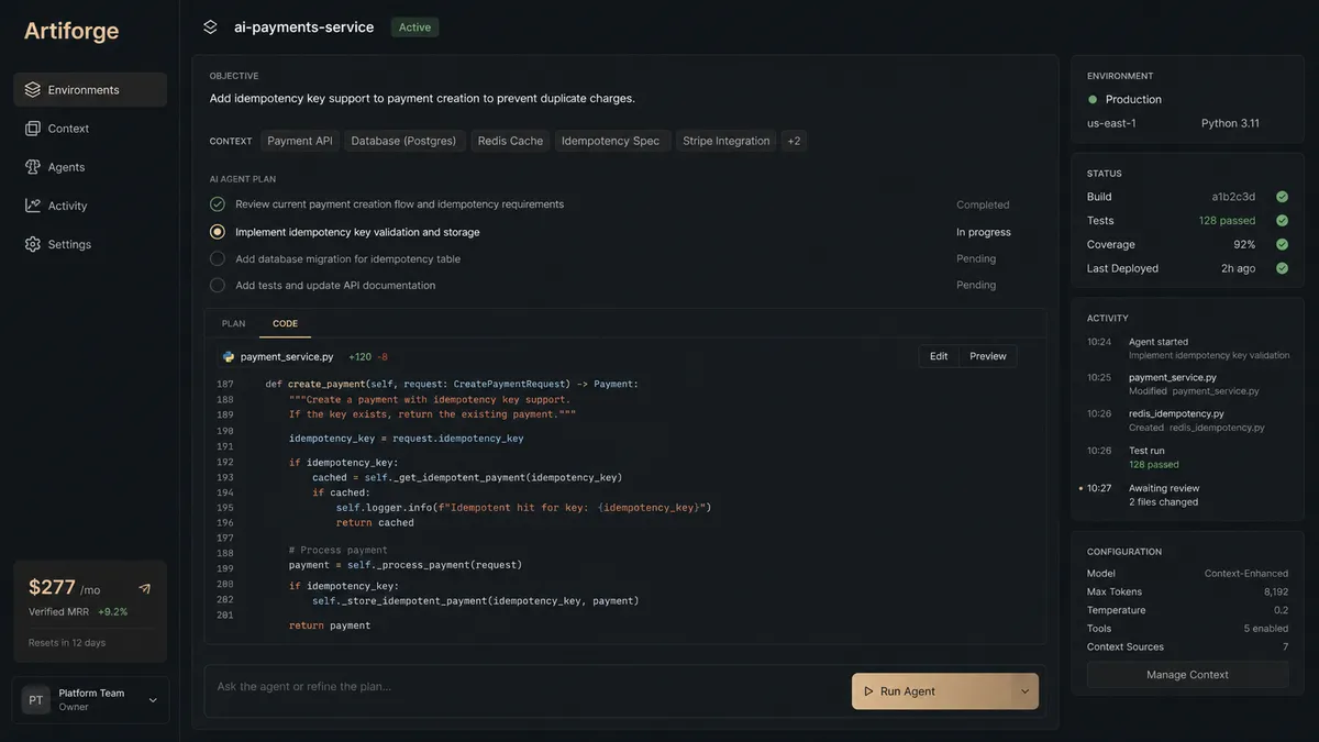 Artiforge application overview