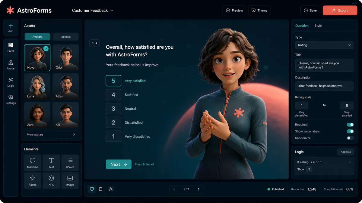 AstroForms application overview