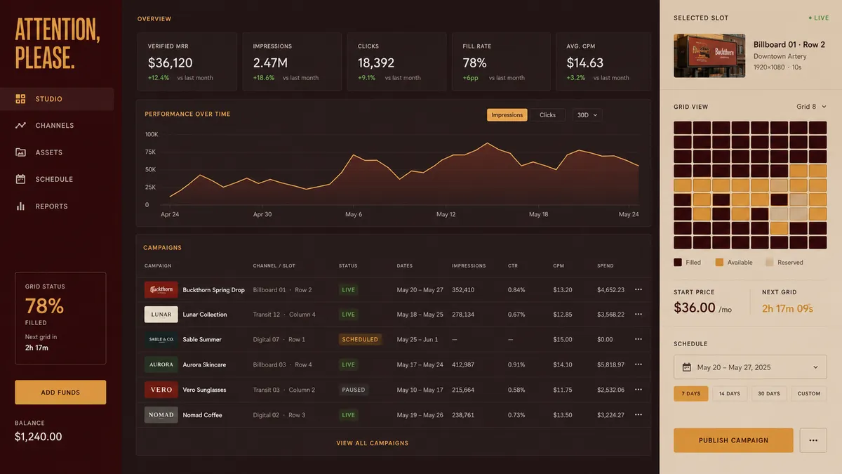 ATTENTION, PLEASE. application overview