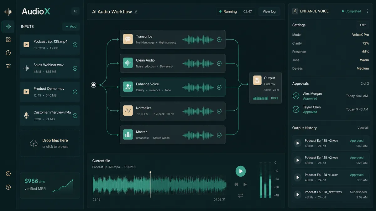 AudioX application overview