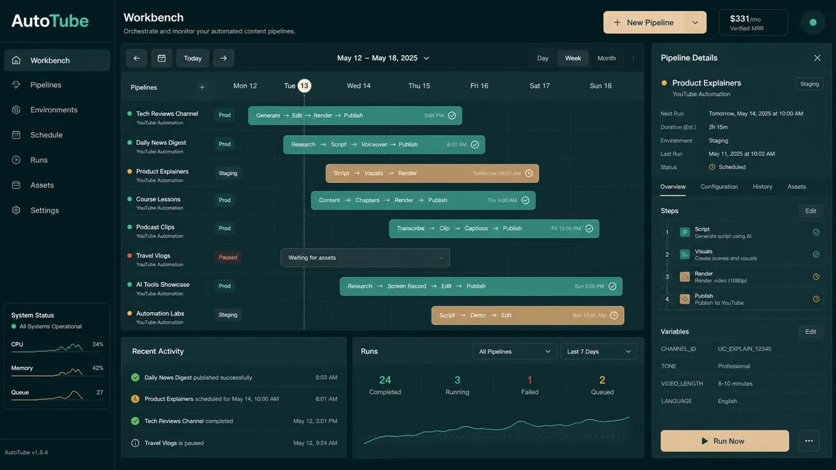 AutoTube application overview
