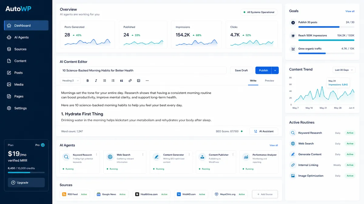 AutoWP application overview