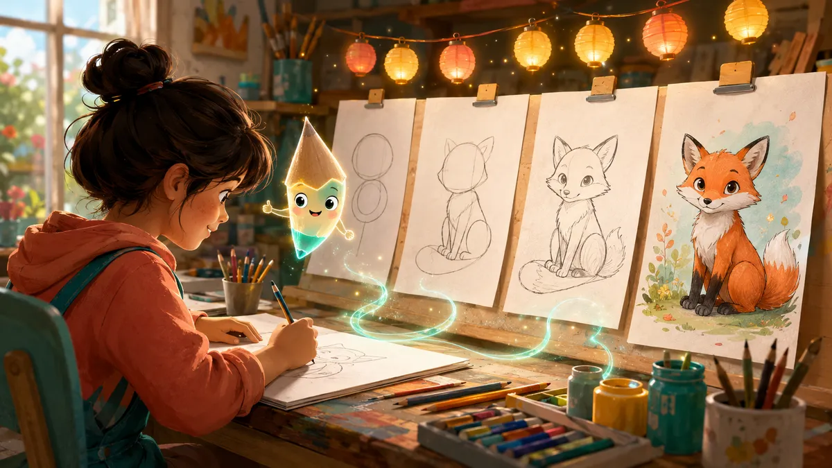 Learn How To Draw - DrawBuddy application overview