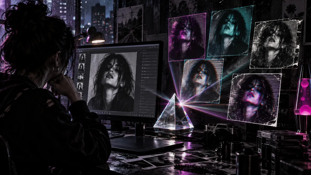 RawVamp: Dark Aesthetic Photo Editor & Y2K PFP Maker application overview